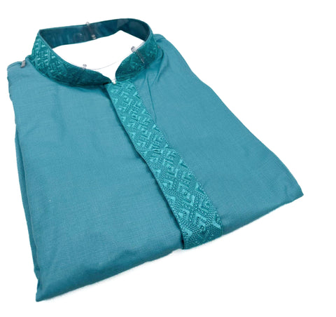 Pure cotton based Plain kurta with white pajama Set