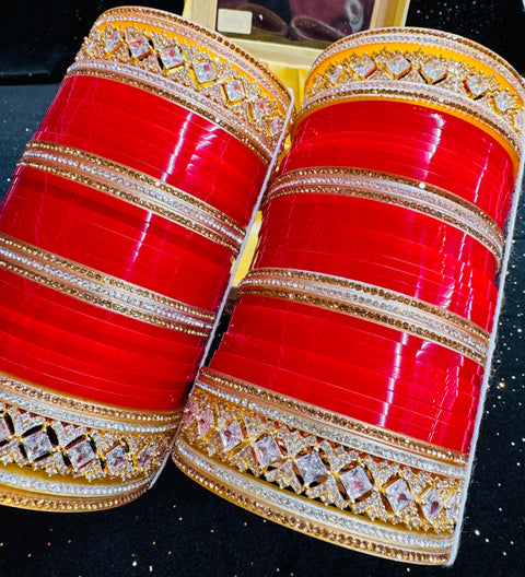 American Diamond Kade set in Bridal Churra