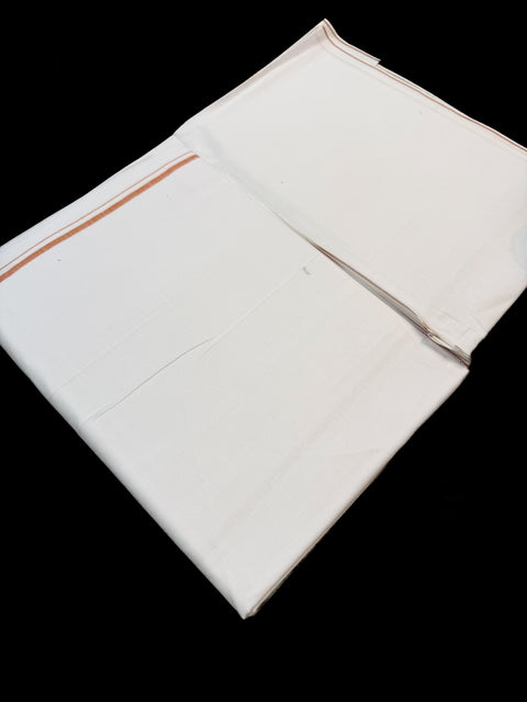 White Colour cotton based apx 4.5 meter Dhoti