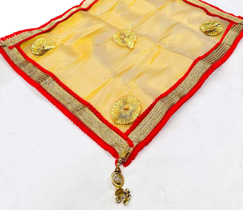 Decorated Karwachauth Thali Set (Thali, Channi, Lota(Kalash) Chunri )(Video Clip Attached )