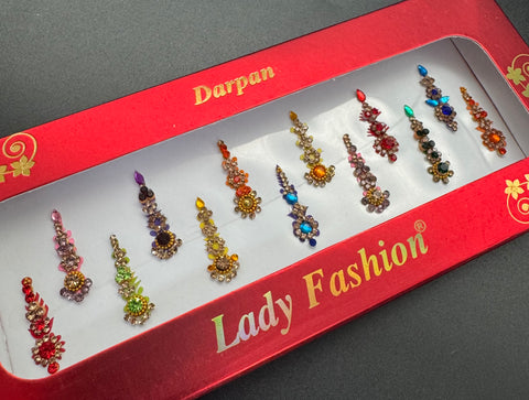 Multicolour Bindi with beautiful Stone work