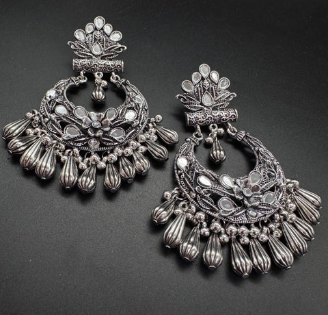 Beautiful oxidised long earrings