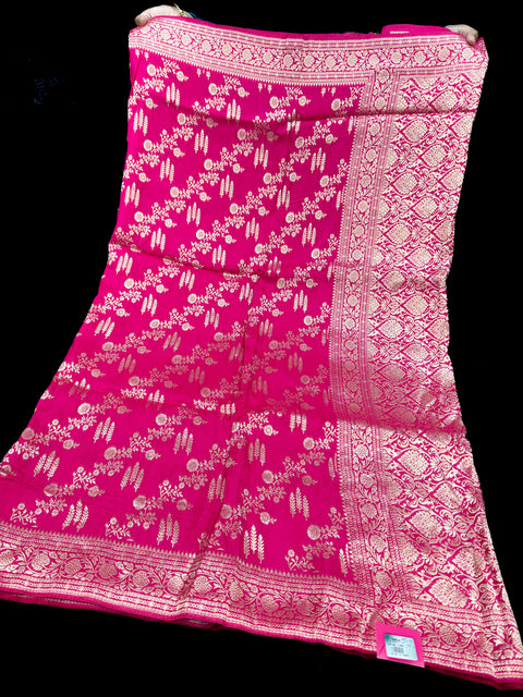 Very Very Soft Pure Brocade Banarasi Beautiful Saree (very soft to set the pleates)