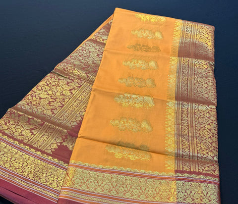 Art Silk Sarees with contrast Pallu and Blouse