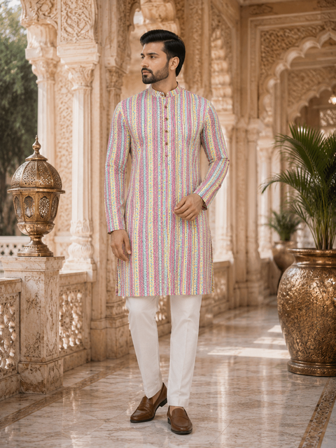 Pure cotton based Men’s Printed kurti (sizes mentioned in inches ,not according to the label on Kurti)size 46 kurti- Length 40 inches and size 48 -length 42 inches ) Kurti only. Pants not included.