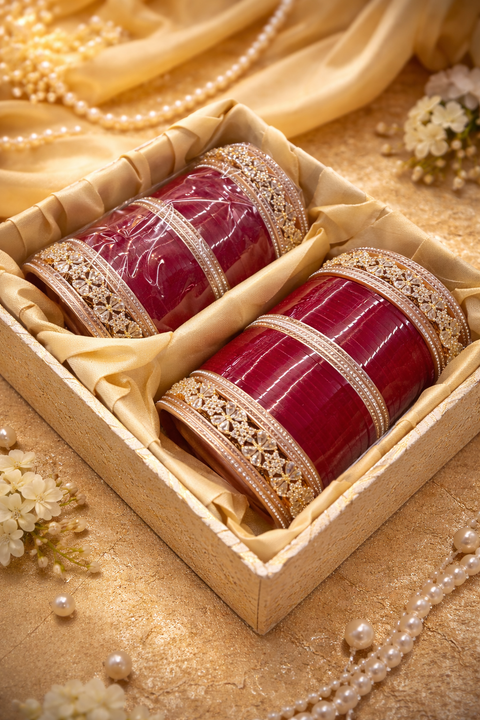 Plus size Beautiful traditional look AD stone work Bridal Chura