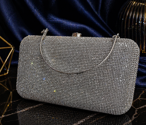 Stone work and pearls work beaded Handwork designer clutch bag with handle to carry with chain inside the clutch (can be attached or detached)