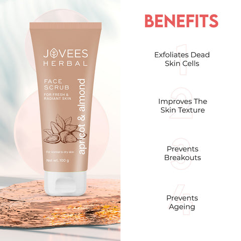 Jovees Apricot & Almond Face Scrub Infused With Wheatgerm Oil
Glowing Skin | Helps In Removing Dead Skin Cells | Good For Dry Skin | Prevents Pigmentation