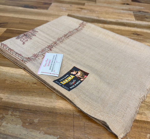 Women's Plain Pure woolen Kashmiri Shawl