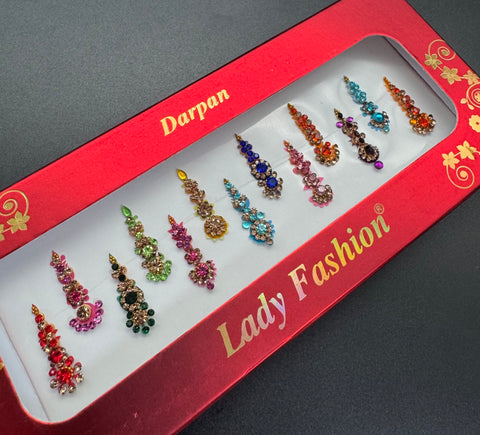 Multicolour Bindi with beautiful Stone work