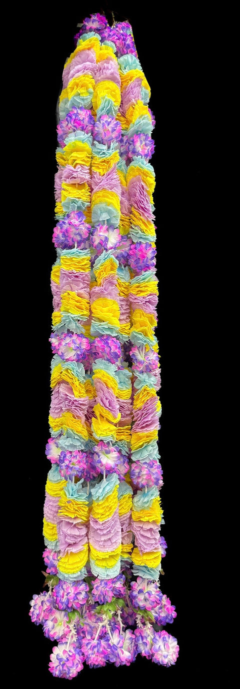 (Video clip attached) (Price per string)multicoloured artificial Flower Decorative Garland Strings for Wedding Party Decoration/ Diwali Decoration