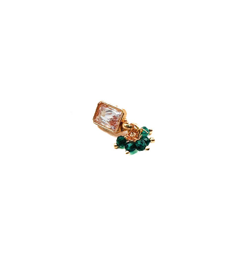 Polki stone with pearls Nath (Non Piercing)