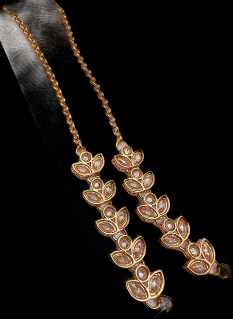 Polki stone beautiful earring support Sahare