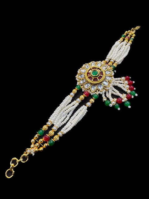 Bhabhi Rakhi Pearls beaded Beautiful kundan Work Bracelet style