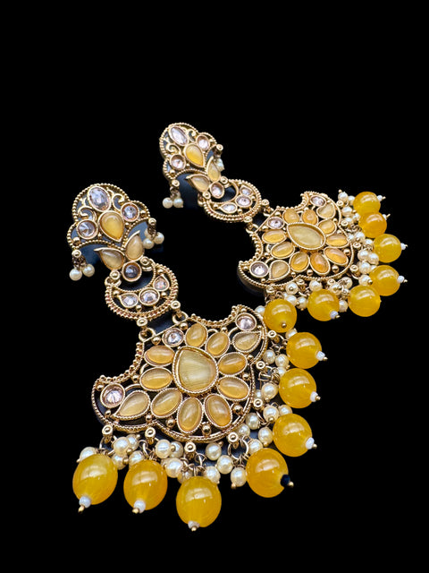 Original Polki with beautiful pearls heavy look Earrings with lite weight