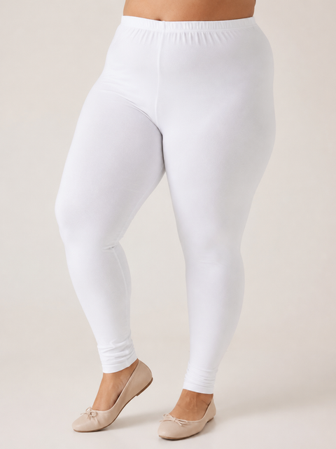 Lycra Cotton Leggings – Soft, breathable Lycra cotton fabric with excellent stretch, expandable up to 4XL. Features a comfortable elastic waistband for a secure, flexible fit.(slight variation in color may occur)