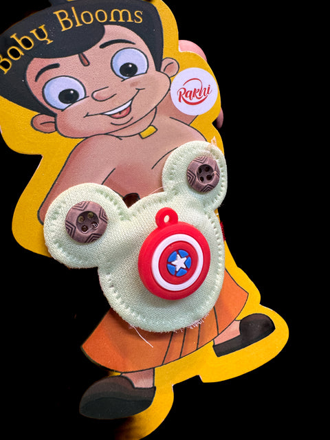 Captain America Kids Rakhi in light blink pack