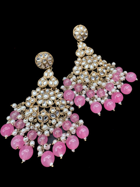 Kundan with beautiful pearls heavy look Earrings with lite weight