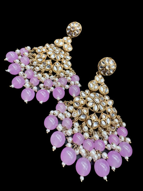 Kundan with beautiful pearls heavy look Earrings with lite weight