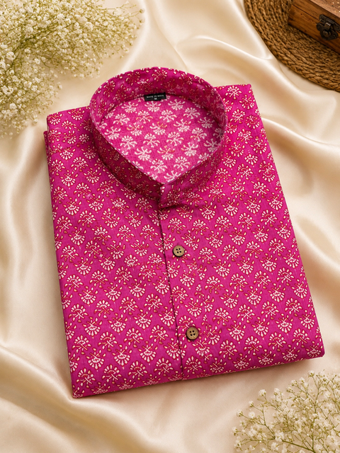 Pure cotton based Men’s Printed kurti (sizes mentioned in inches ,not according to the label on Kurti)size 44 kurti- Length 40 inches and size 46-length 42 inches ) Kurti only. Pants not included.
