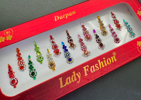 Multicolour Bindi with beautiful Stone work