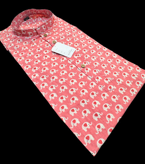 (Pure cotton based Men’s Printed kurti (sizes mentioned in inches ,not according to the label on Kurti)size 42 length 38, size 46 kurti- Length 40 inches and size 48 -length 42 inches )
