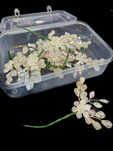 Pack of Beautiful pearls flower hair jura Pin (12 in each pack) Price per pack