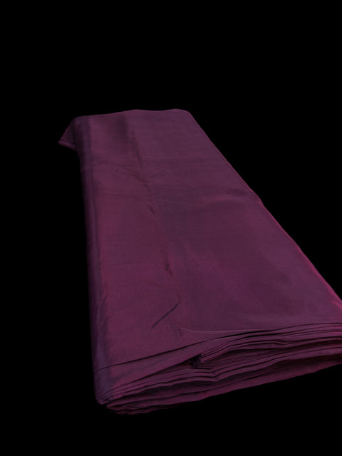 Wine color Pure and soft Crepe Silk Fabric (per meter)