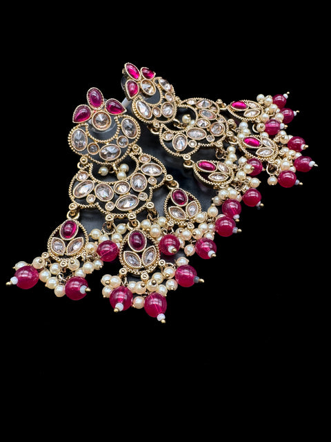 Beautiful Polki & Pearls work bigger earrings (very lite weight)