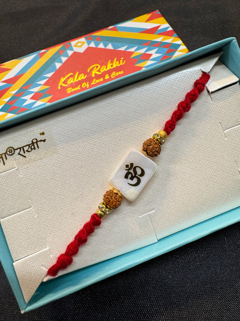 Beautiful Stone Work Rakhi in nice pack gift box