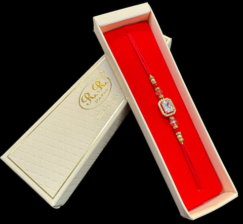 AD stone Beautiful Rakhi in nice pack gift box