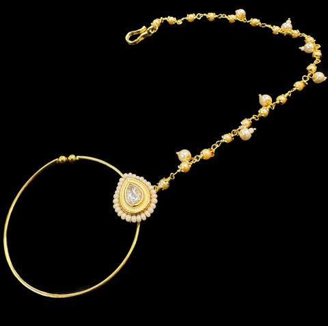 Medium size Original kundan stone Beautiful Bride Nath (non piercing)