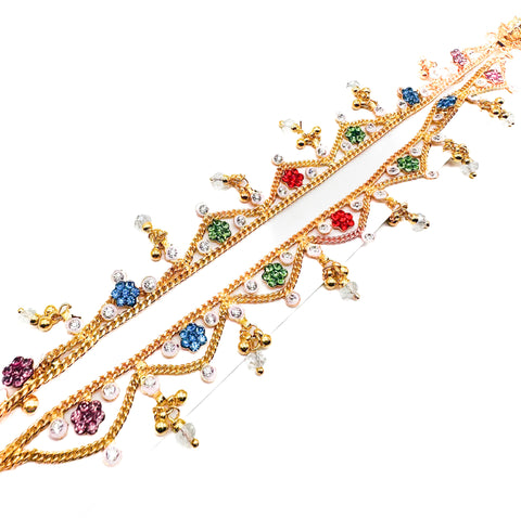 Stone work beautiful Anklets (pair)