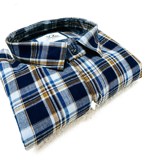 Cotton based beautiful mat look Check print Shirt