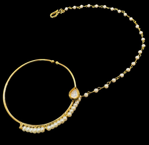 Original Kundan stone Beautiful Bride Nath (non piercing)