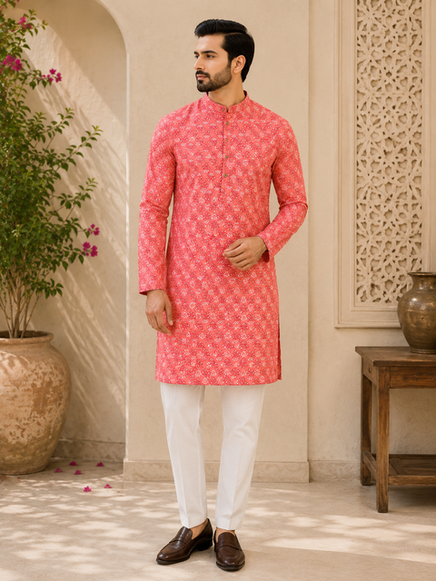 Pure cotton based Men’s Printed kurti (sizes mentioned in inches ,not according to the label on Kurti)size 44 kurti- Length 40 inches and size 46-length 42 inches ) Kurti only. Pants not included.