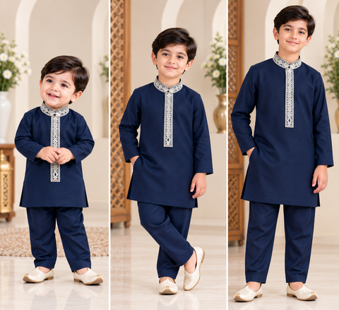 Soft Rayon Silk based handwork neck design kurta, Comes with matching pajama pants..Slight variation in colour and design is possible