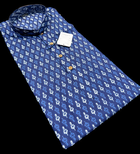 Pure cotton based Men’s Printed kurti (sizes mentioned in inches ,not according to the label on Kurti)size 42 kurti- Length 38inches) size 46 kurti- Length 40 inches and size 48 -length 42 inches )