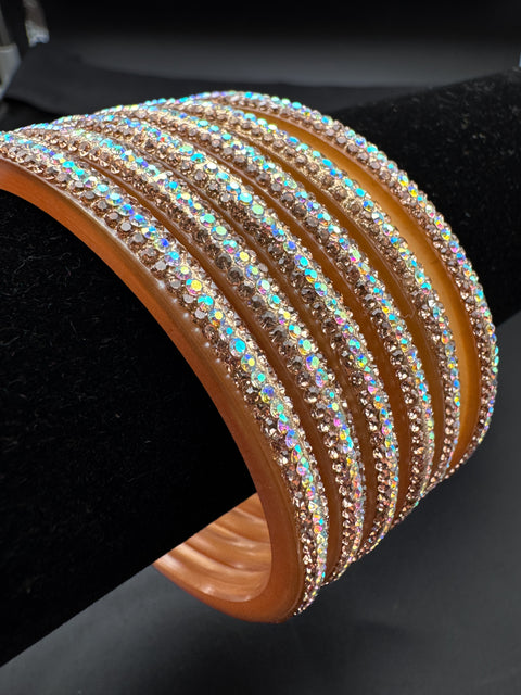 Full of Golden stone Churra Bangles set (4 bangles in set )price per set