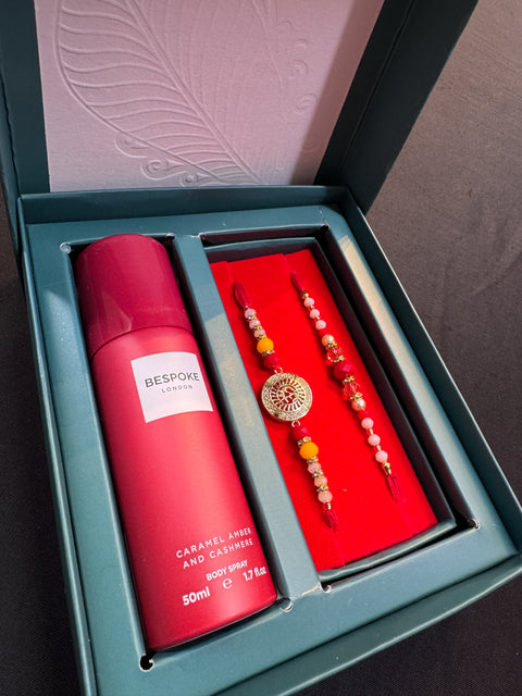 Bhai Rakhi & Dhaaga with Perfumed deodorants gift pack
