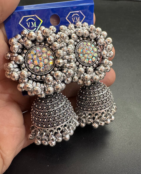 Beautiful oxidised jhumka
