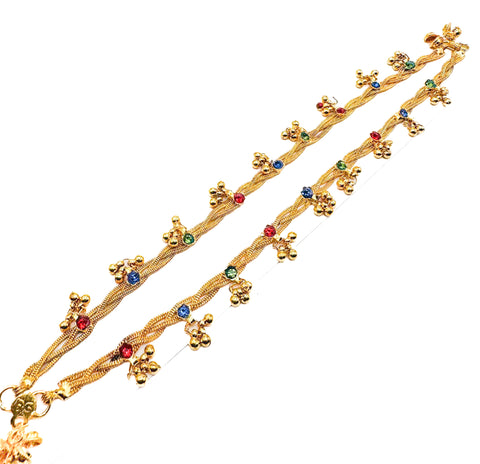Stone work beautiful Anklets (pair)