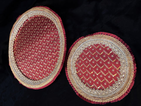 (Video clip attached )Maiyan set for Mehndi / Haldi Ceremony for Wedding (Bride and Groom)