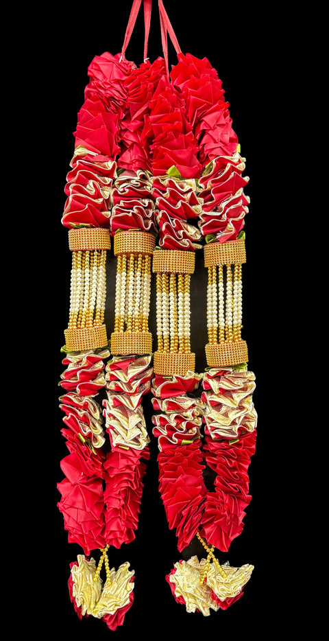 Wedding Garland/ Jaimala, Heavy artificial flowers with Pearl work (Comes in Pair)