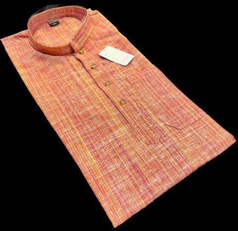 Khadi cotton based Men’s Plain kurti (sizes mentioned in inches ,not according to the label on Kurti)size 46 kurti- Length 40 inches and size 48 -length 41.5 inches )