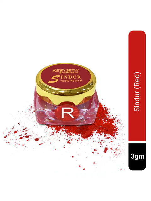 KEYA SETH AROMATHERAPY 100% Natural Sindoor Dust, 3gm Sindoor (Red)