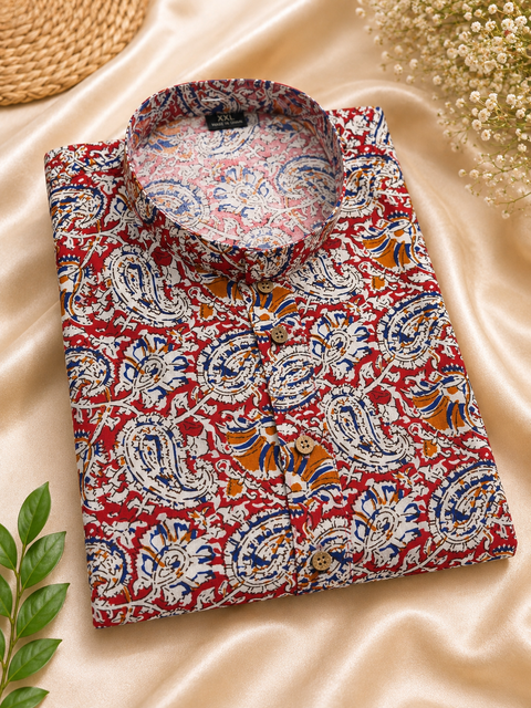 Pure cotton based Men’s Printed kurti (sizes mentioned in inches ,not according to the label on Kurti)size 44 kurti- Length 40 inches and size 46-length 42 inches ) Kurti only. Pants not included.
