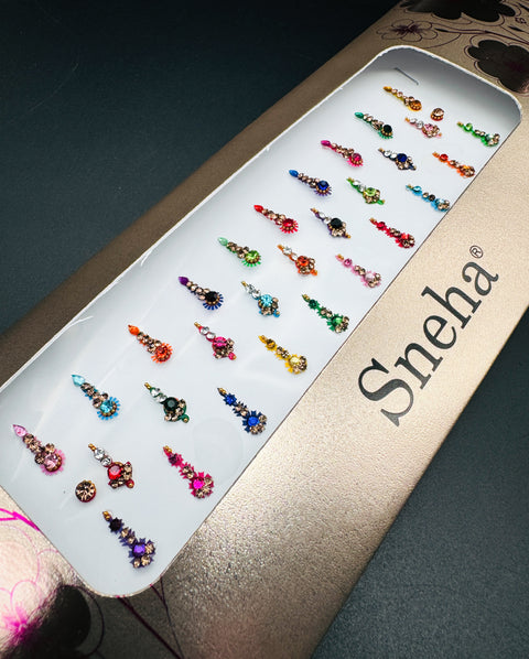 Multicolour Bindi with beautiful Stone work