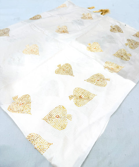 Pure chiffon based stone work dupatta with latkans