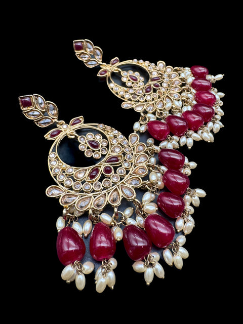 Original Polki with beautiful pearls heavy look Earrings with lite weight